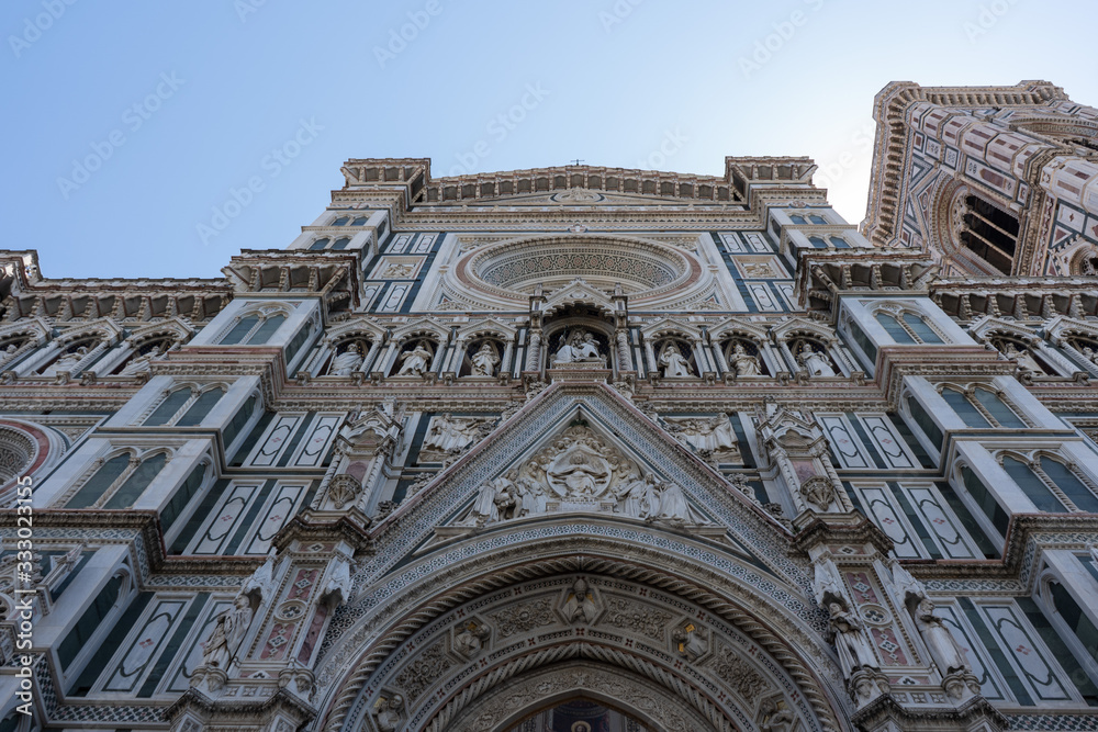 detail of  cathedral in florence italy