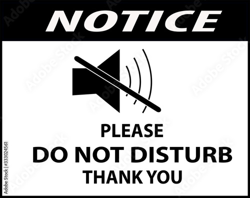 notice DO NOT DISTURB board sign