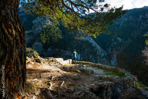 Man on a lookout the Sierras de Tejeda, Almijara y Alhama Natura photo