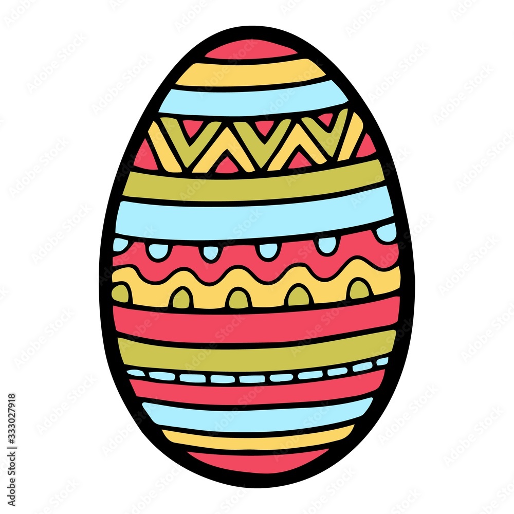 Ornamental Happy Easter egg icon. Hand drawn illustration of Ornamental Happy Easter egg vector icon for web design Ornamental Happy Easter egg icon. Hand drawn illustration of Ornamental Happy Easter egg vector icon for web design