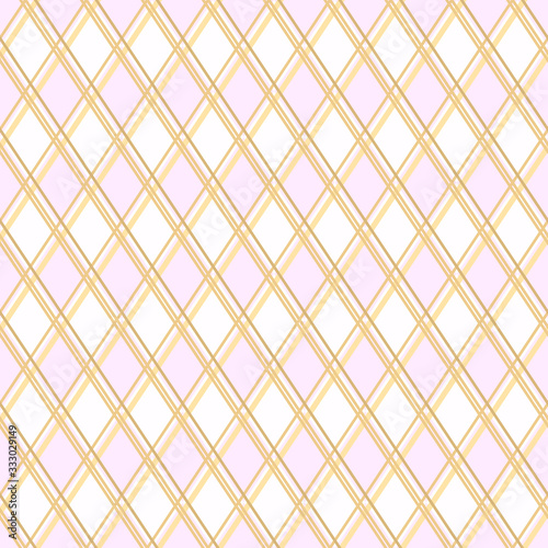 Wonderland seamless pattern, chess checkered background. Texture for fabric, wrapping, wallpaper. Decorative print. Vector illustration
