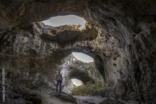 Devetashka Cave triple hole in Bulgaria