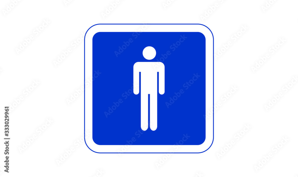 Man restroom sign vector. Toilet symbol,,male icon style Man restroom sign vector. Toilet symbol,,male icon style