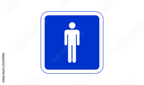Man restroom sign vector. Toilet symbol,,male icon style