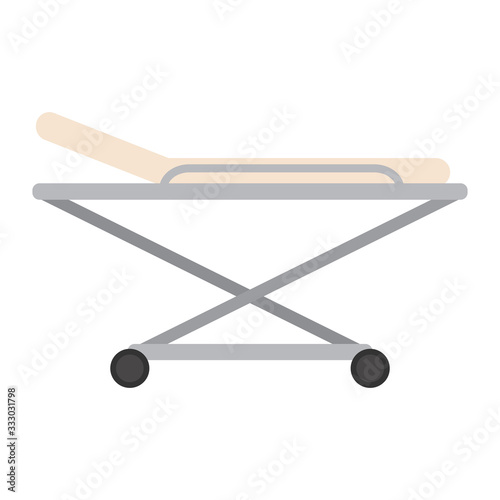 Isolated hospital gurney icon