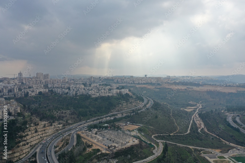 aerial view from Jerusalem