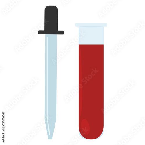 Dropper and test tube icon