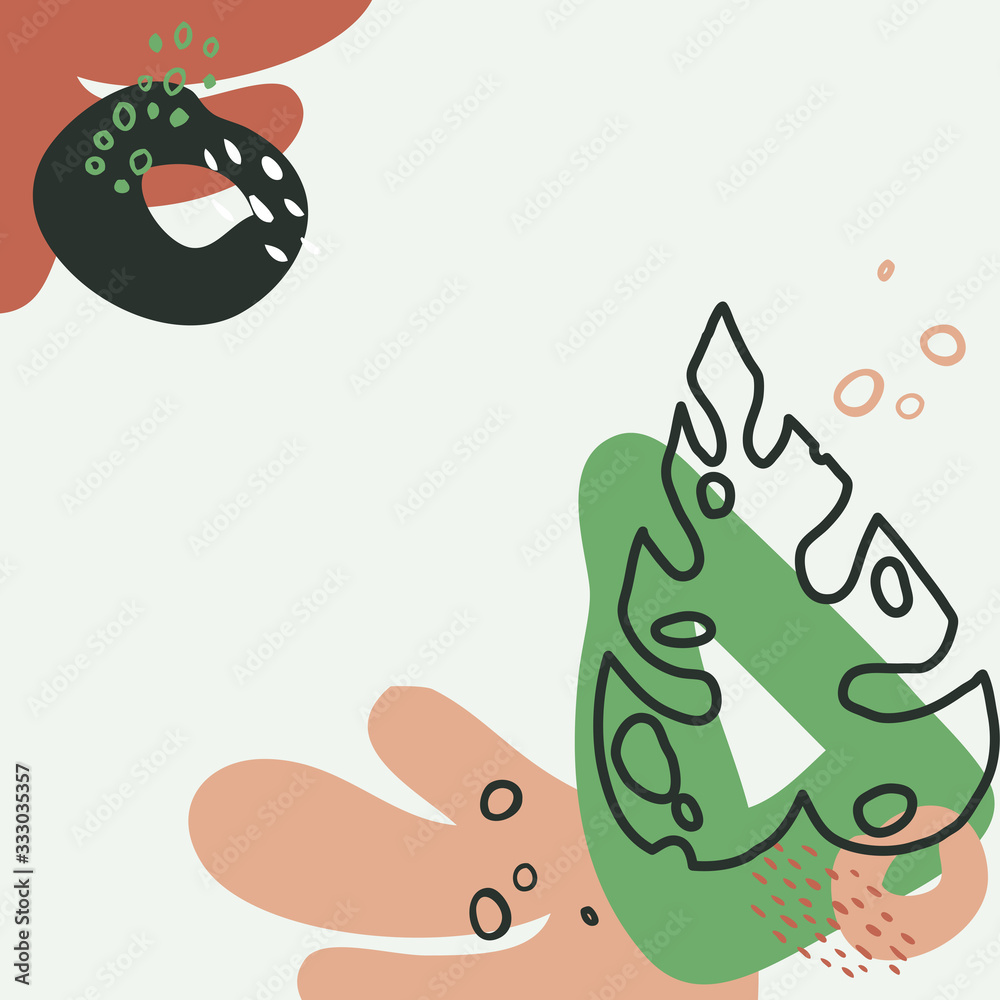 Abstract floral art vector leaves background. Hand draw Abstract floral art vector leaves background. Hand draw