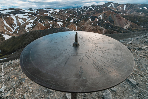 Compass on Brennisteinsalda Mountain photo