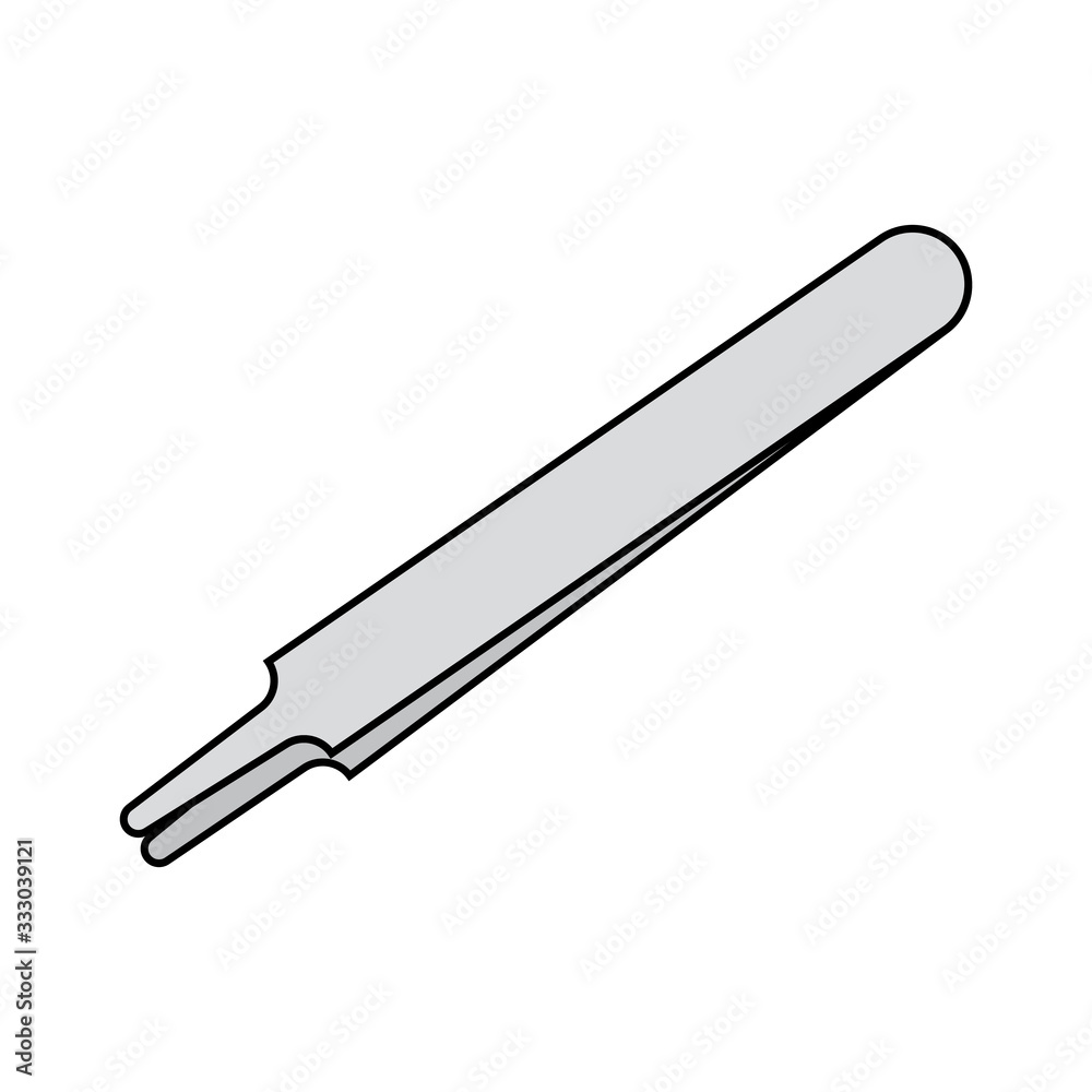 Obraz na plátně Isolated surgical forceps icon