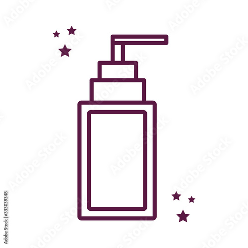 soap dispenser line style icon vector design