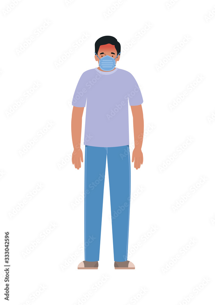 Avatar man with mask vector design