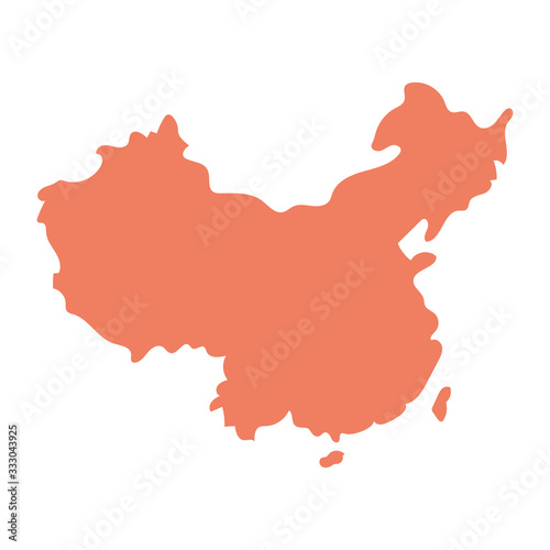 Isolated chinese map vector design