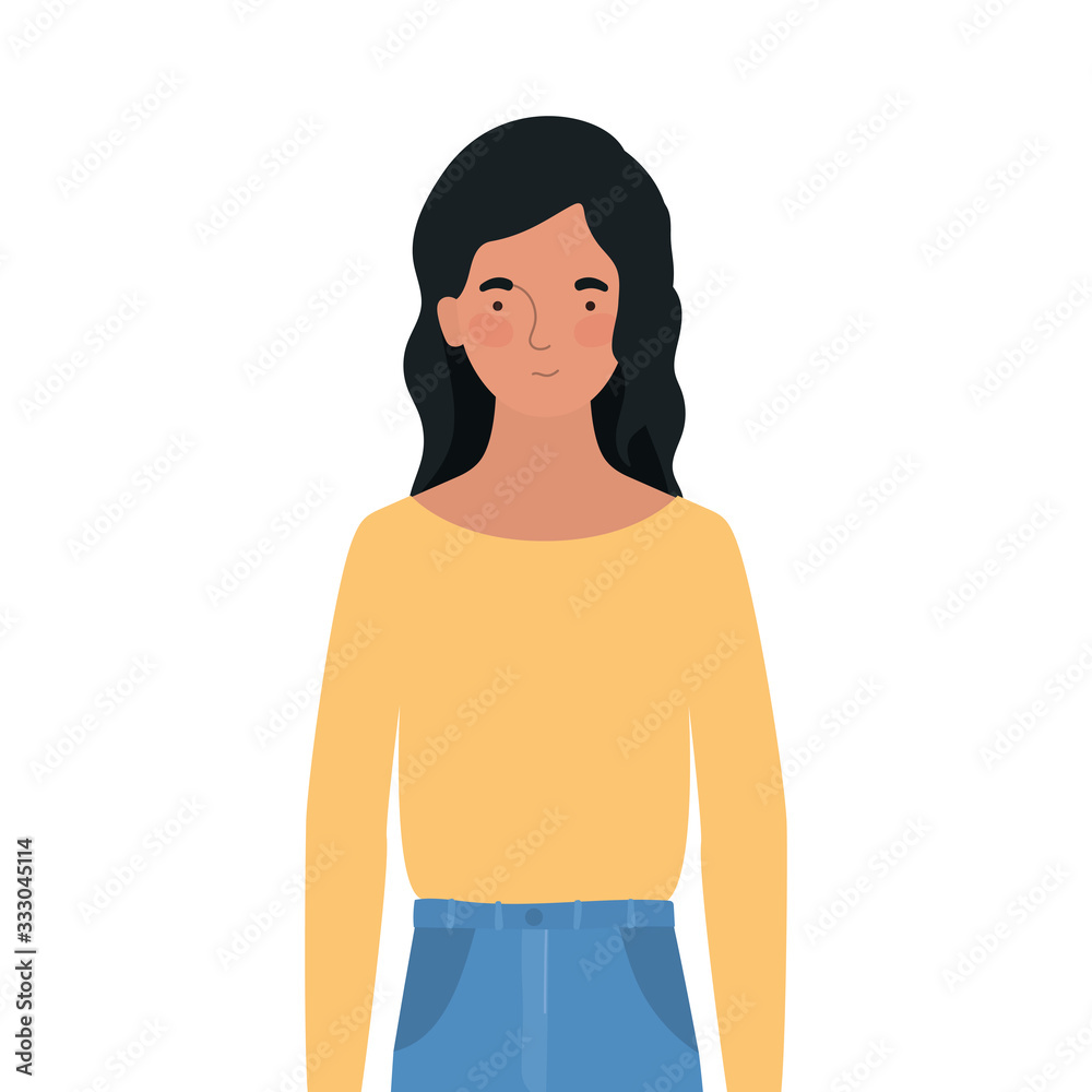 Isolated avatar woman vector design Isolated avatar woman vector design