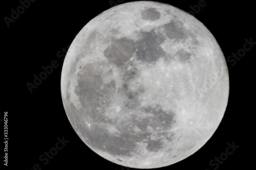 Full Moon on a clear night. Space around is black