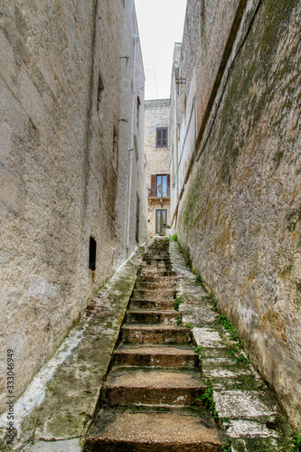 Streets of the old town of Ostuni, the white city. Puglia, Italy