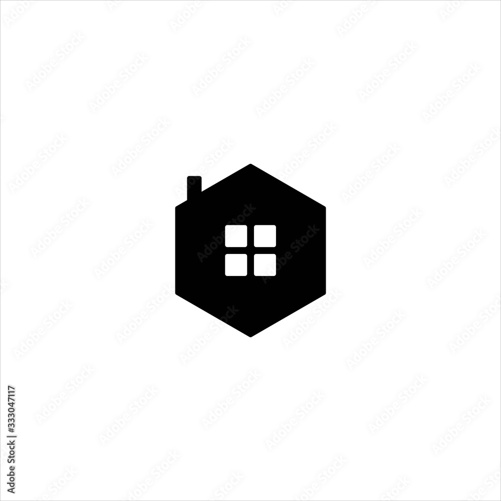 Real estate and home buildings desain logo icon hexagon , logo hexagon home Real estate and home buildings desain logo icon hexagon , logo hexagon home