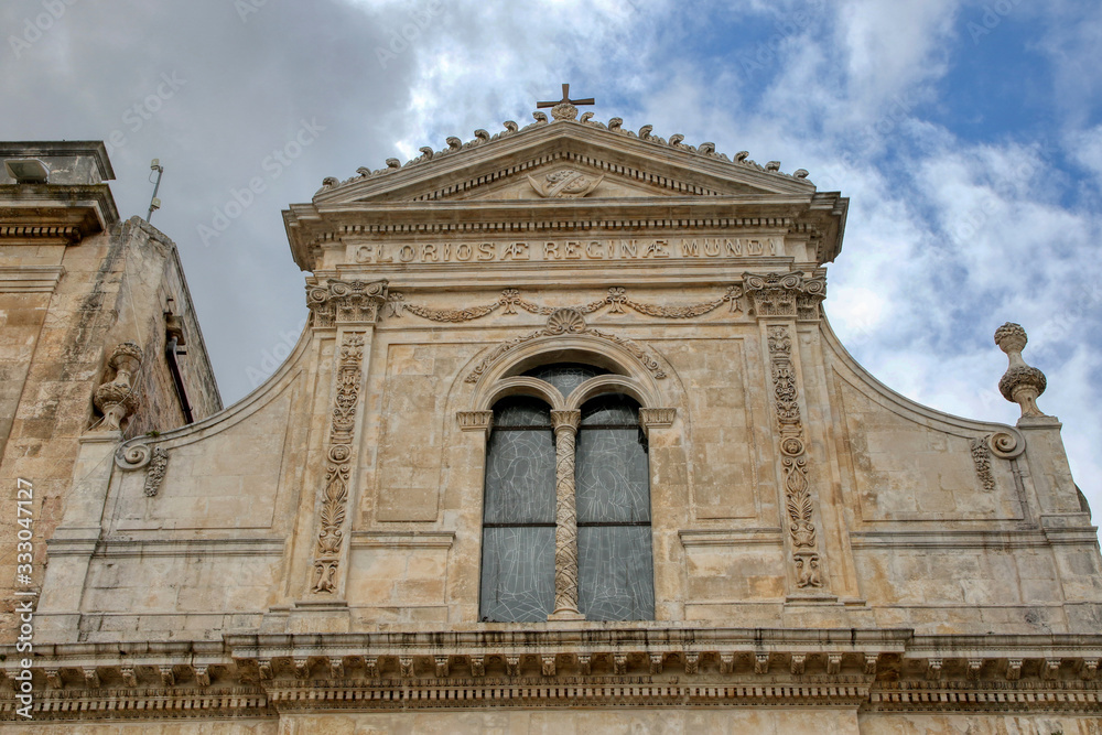 Facade of the Church San Francesco d'Assisi in Ostuni, Puglia, Italy
