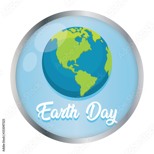 Earth day button campaign