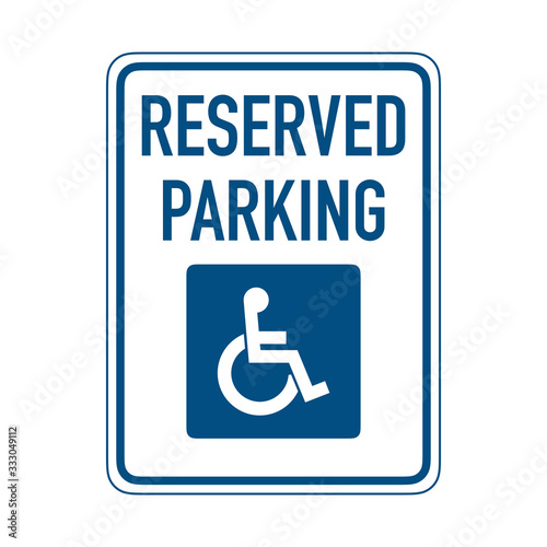 Reserved parking for handicapped people