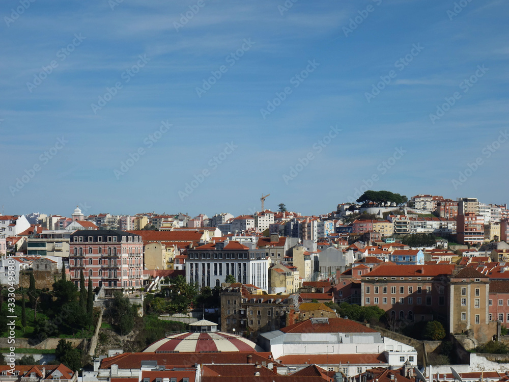 Lisbon Skyline on a sunny day.
