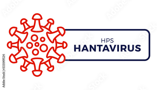 Creative Hantavirus Vector icon badge. Pulmonary syndrome (HPS) is a rare but deadly viral infection. Vector illustration of the new Chinese Hanta virus photo