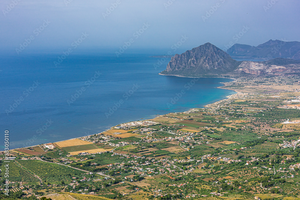 View of the coast from Erice