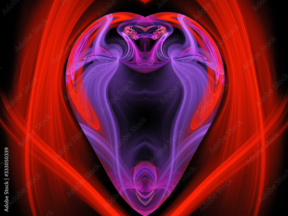colored fractal on black colored fractal on black