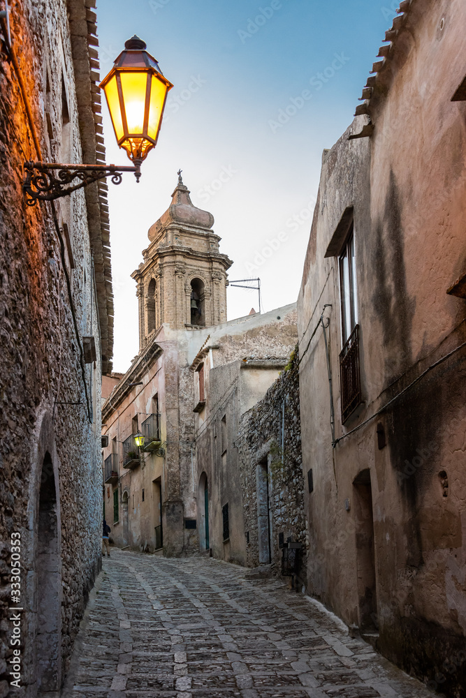 Street in the old town of Erice