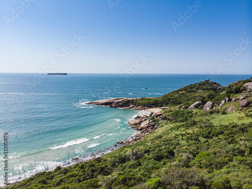 A view of Praia Mole (Mole beach), Galheta and Gravata - popular beachs in Florianopolis, Brazil