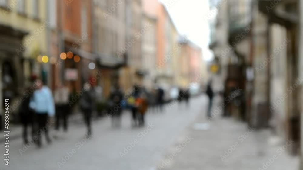 Blurred Background of many people on street square city town. Blurred Background of many people on street square city town.