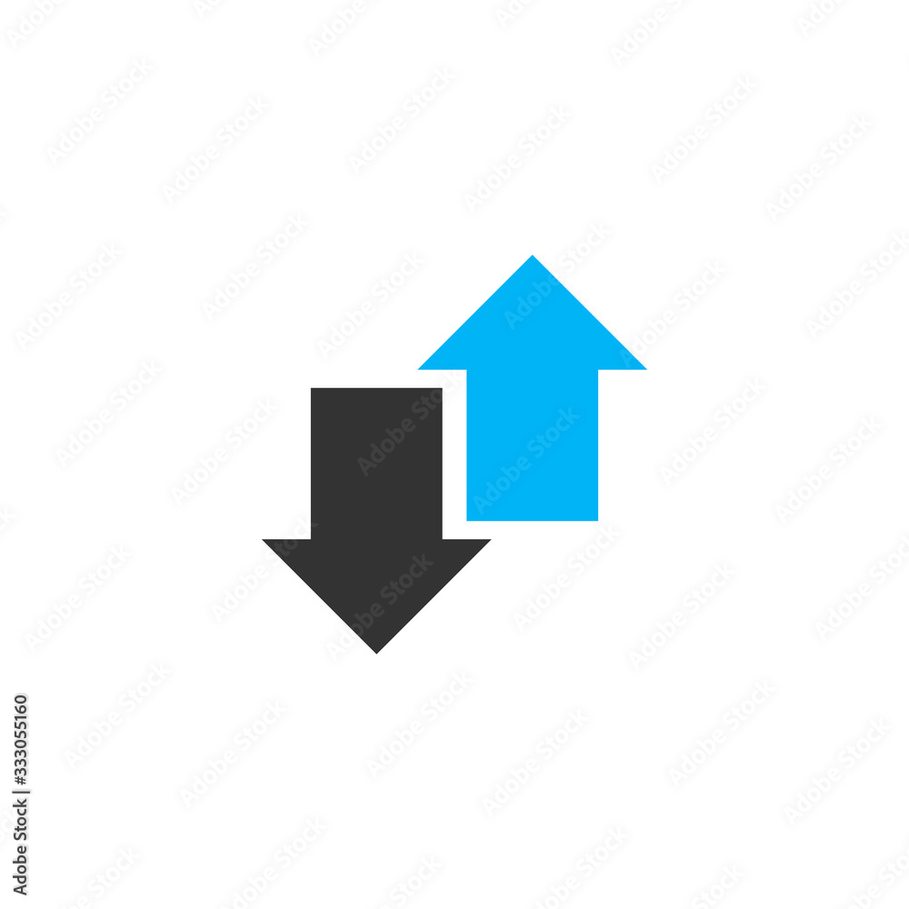 up and down arrows. opposite direction. Stock Vector illustration isolated on white background. up and down arrows. opposite direction. Stock Vector illustration isolated on white background.