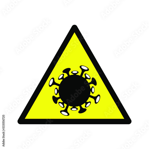 Stop Novel Coronavirus outbreak covid-19 2019-nCoV symptoms in Wuhan China. Vector virus icon sign banner isolated on white background