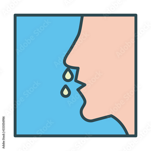 nose with flu fill style icon