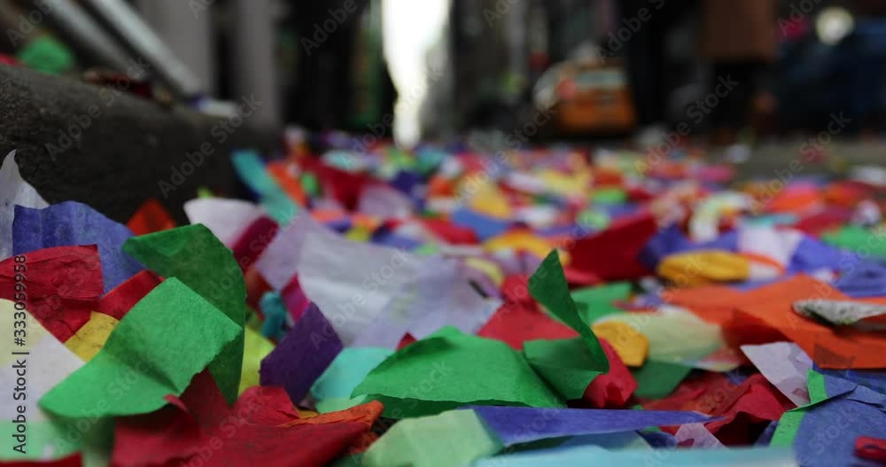 NYC Gutter With Confetti Times Square NYC Gutter With Confetti Times Square