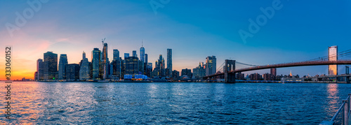 New York Manhattan panoramic sunset view © Dario Bajurin