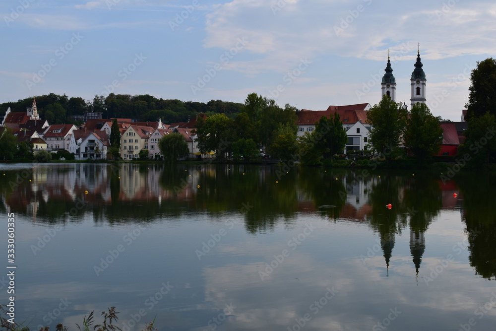 Stadtansicht Bad Waldsee vom Stadtsee Stadtansicht Bad Waldsee vom Stadtsee