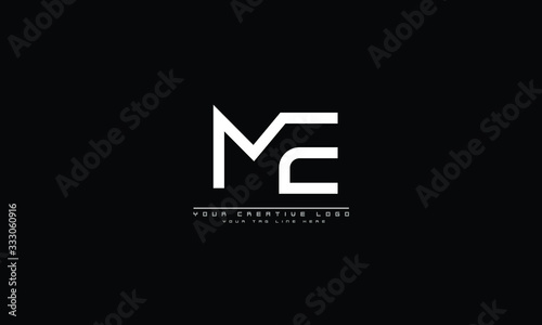 ME EM abstract vector logo monogram template