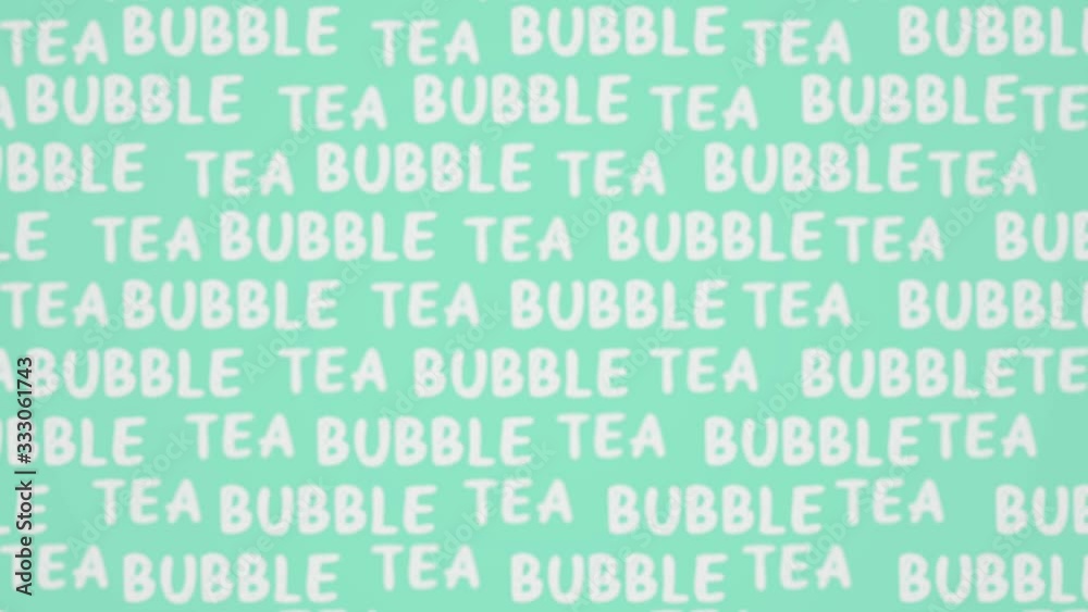 Bubble milk tea looping background. Summer cold beverage kinetic typography. Bubble milk tea looping background. Summer cold beverage kinetic typography.