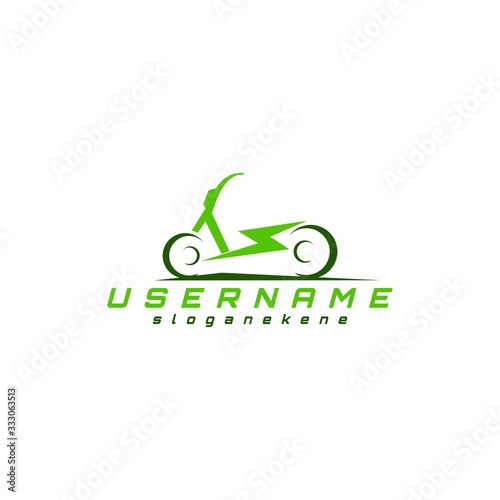 Electric Scooter City logo design vector