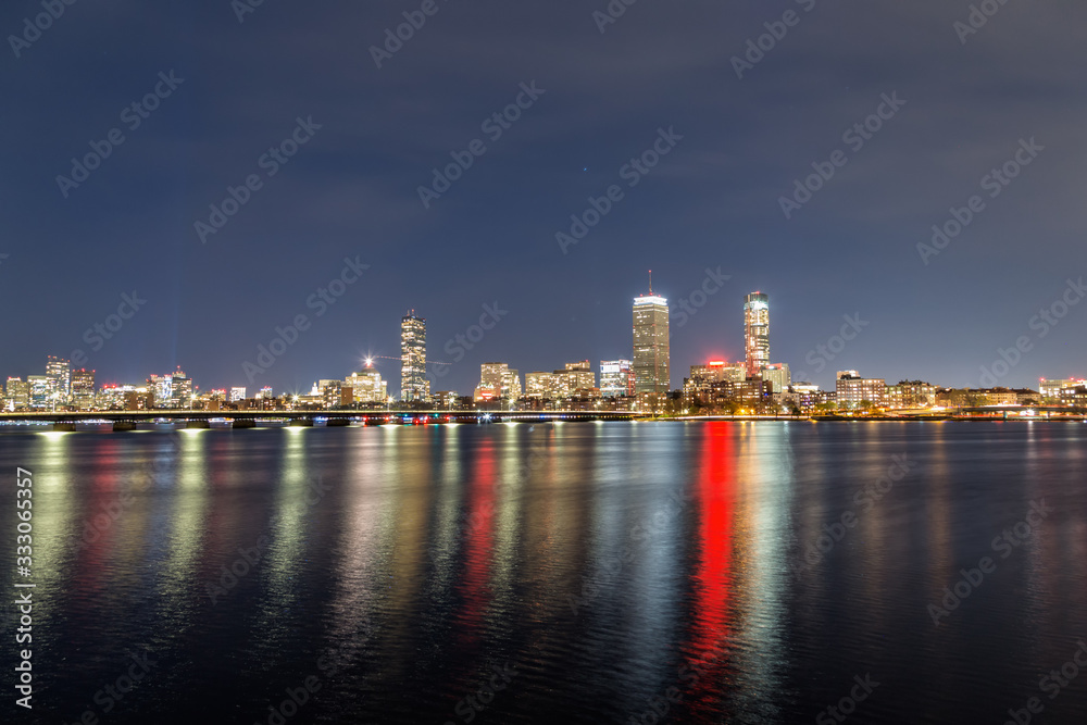Fototapeta premium Boston City on a Spring Nigth