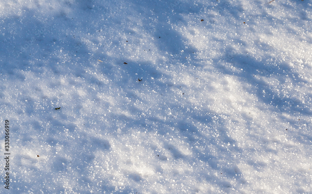 Snow drifts in winter - snow photographed in the winter season, which appeared after a snowfall. close-up, Snow drifts in winter - snow photographed in the winter season, which appeared after a snowfall. close-up,