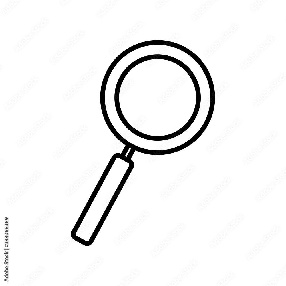 Isolated lupe line style icon vector design Isolated lupe line style icon vector design