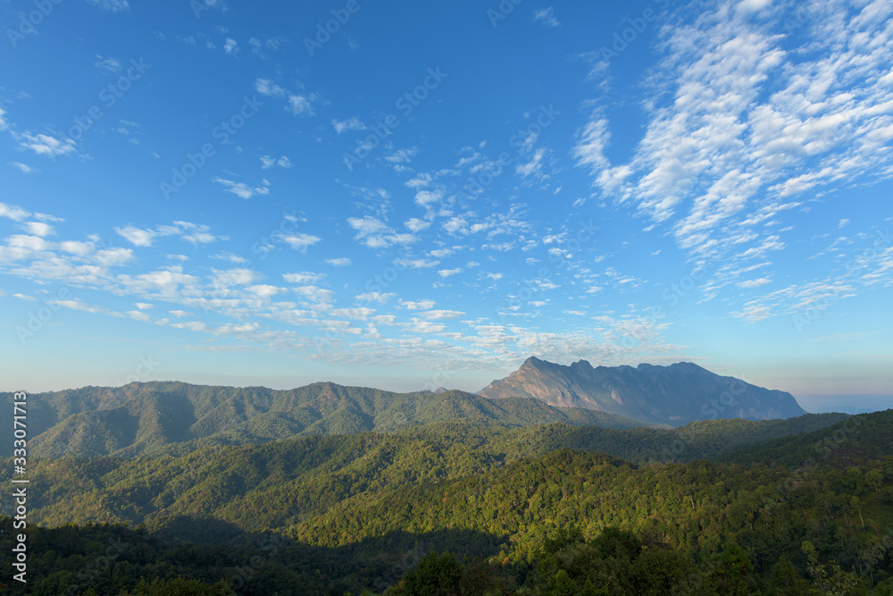 Mountains of Doi Luang Chiang Dao in forest at Chiang Mai, Thailand.