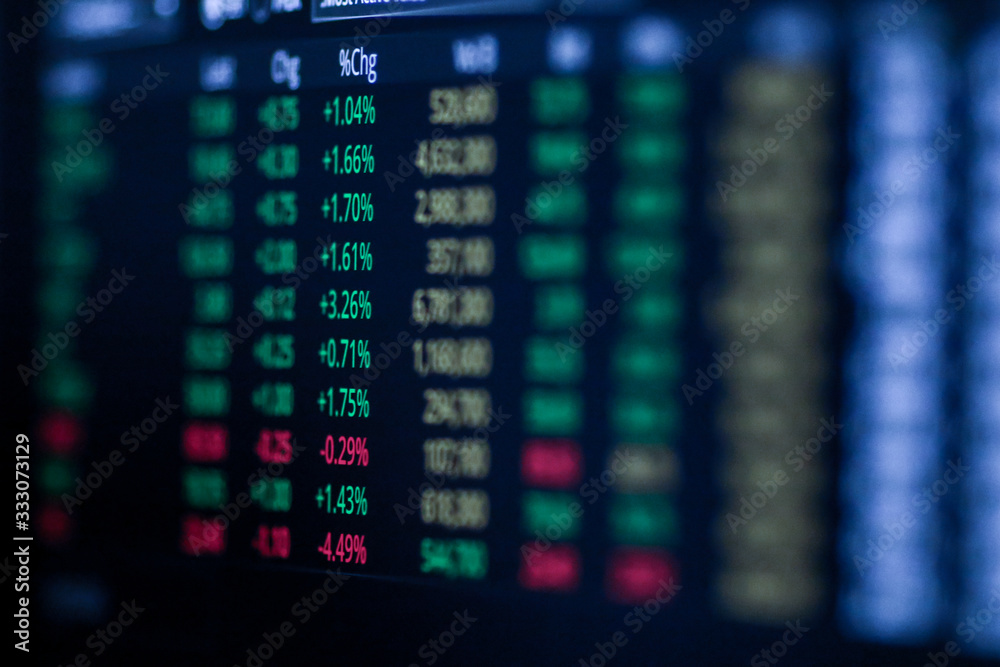 Stock exchange market chart, Stock market data on LED display. Business analysis concept. Stock exchange market chart, Stock market data on LED display. Business analysis concept.