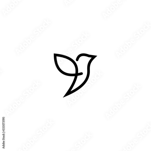 simple and modern bird logo