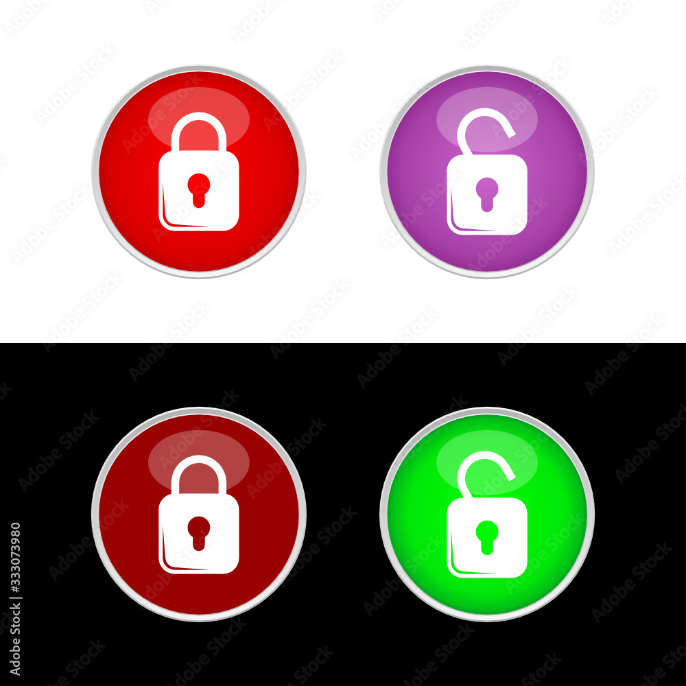 lock icon design vector, icon for closed and open lock icon design vector, icon for closed and open