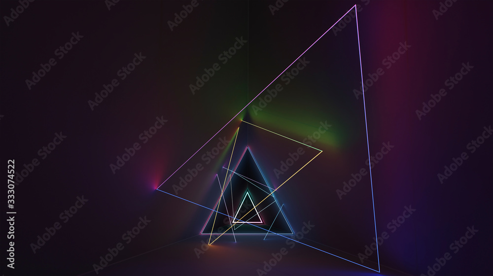 Abstract glowing vibrant  neon light