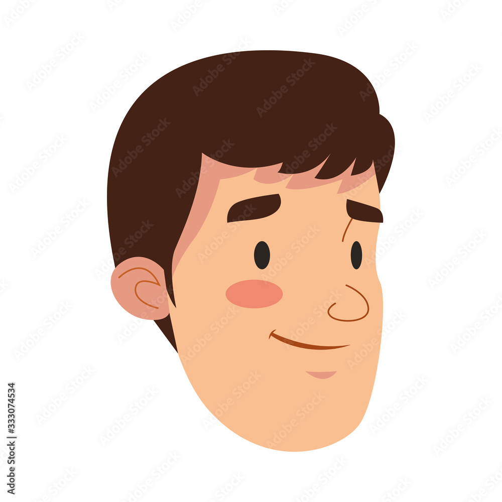 young man head avatar character young man head avatar character
