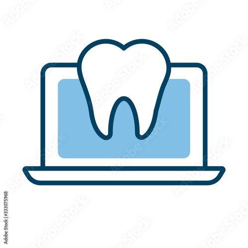 laptop with teeth health online half line style